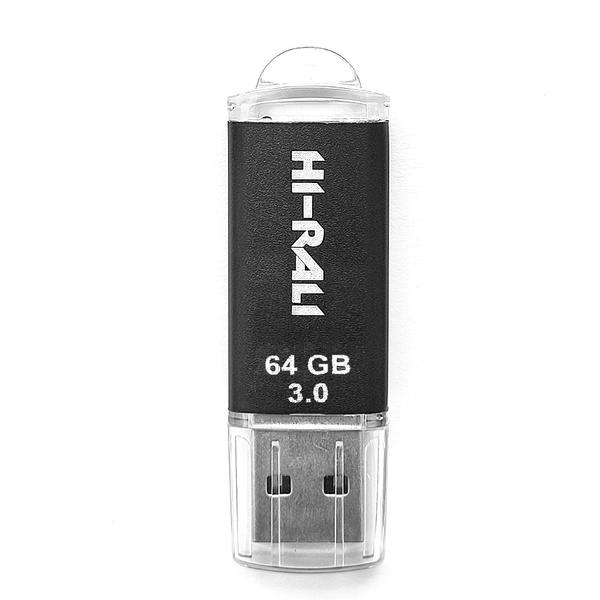 Флеш-накопичувач USB3.0 64GB Hi-Rali Rocket Series Black (HI-64GB3VCBK) HI-64GB3VCBK фото