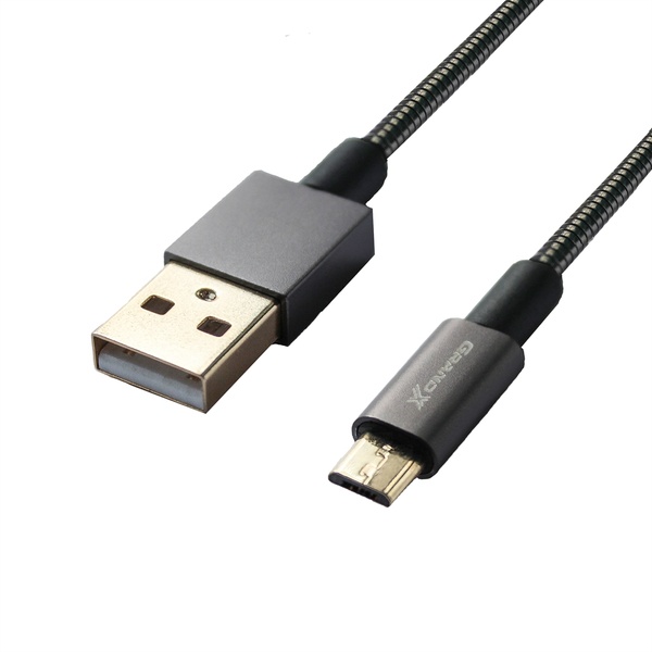 Кабель Grand-X USB-microUSB, 1м Black (MM-01) MM-01 фото