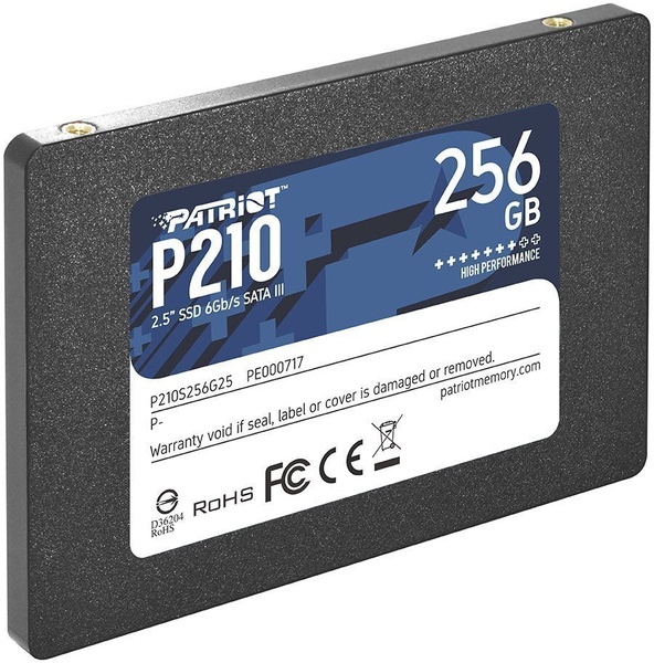 Накопичувач SSD 256GB Patriot P210 2.5" SATAIII TLC (P210S256G25) P210S256G25 фото