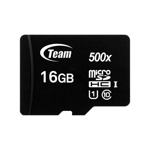 Карта пам`ятi MicroSDHC 16GB UHS-I Class 10 Team Black + SD-adapter (TUSDH16GCL10U03) TUSDH16GCL10U03 фото
