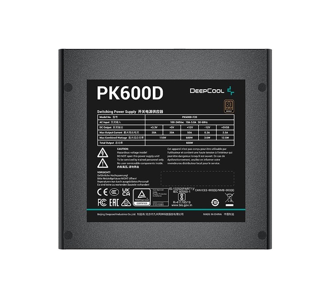 Блок живлення DeepCool PK600D (R-PK600D-FA0B-EU) 600W R-PK600D-FA0B-EU фото