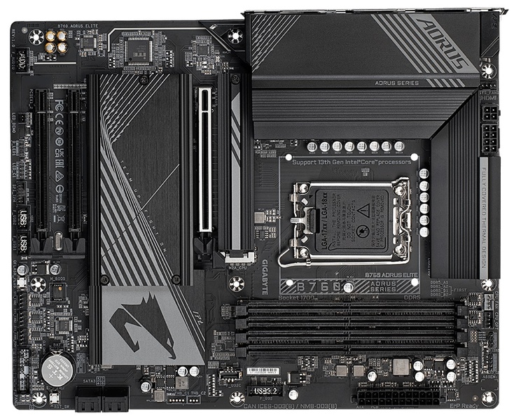 Материнська плата Gigabyte B760 Aorus Elite Socket 1700 B760 AORUS ELITE фото