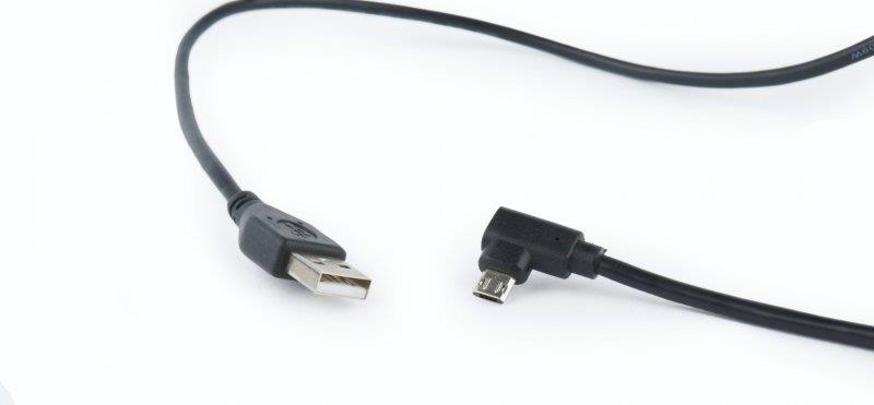 Кабель Cablexpert (CC-USB2-AMmDM90-6) USB2.0 A - USB В, 1.8 м, преміум, чорний CC-USB2-AMmDM90-6 фото