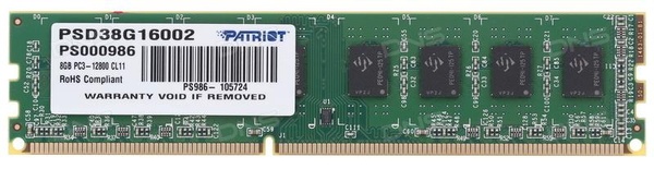 Модуль пам`яті DDR3 8GB/1600 Patriot Signature Line (PSD38G16002) PSD38G16002 фото