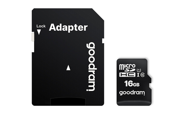 Карта пам`яті MicroSDHC 16GB UHS-I Class 10 GOODRAM + SD-adapter (M1AA-0160R12) M1AA-0160R12 фото