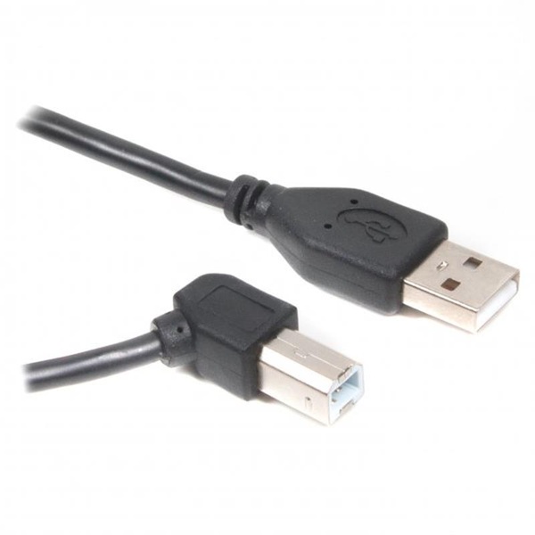 Кабель Cablexpert (CCP-USB2-AMBM90-10) USB2.0 A - USB В, кутовий, 3 м, преміум, чорний CCP-USB2-AMBM90-10 фото
