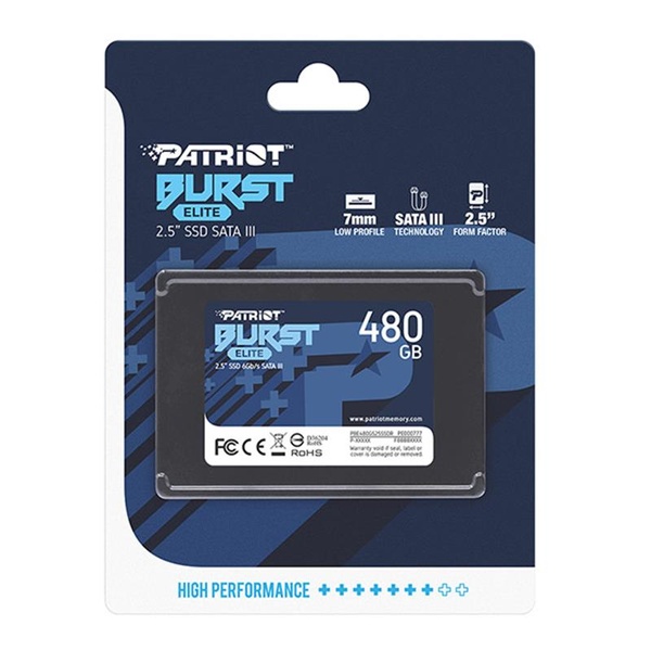 Накопичувач SSD 480GB Patriot Burst Elite 2.5" SATAIII TLC (PBE480GS25SSDR) PBE480GS25SSDR фото
