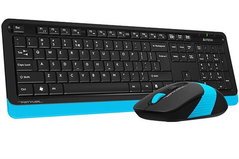 Комплект (клавіатура, мишка) бездротовий A4Tech FG1010S Black/Blue FG1010S (Blue) фото