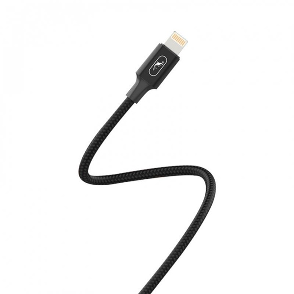 Кабель SkyDolphin S55L Neylon USB - Lightning 1м, Black (USB-000434) USB-000434 фото