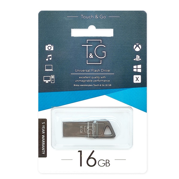 Флеш-накопичувач USB 16GB T&G 114 Metal Series (TG114-16G) TG114-16G фото