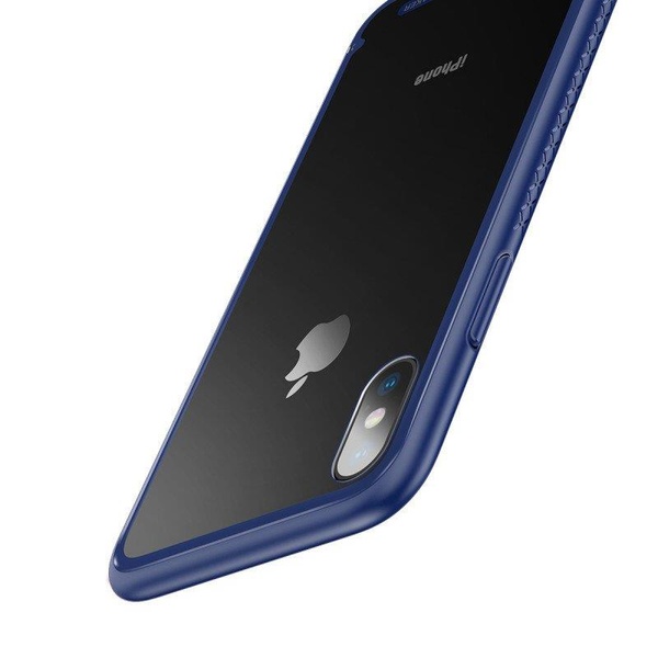 Чохол-накладка Baseus See-through Glass для Apple iPhone X Blue (WIAPIPHX-YS03) WIAPIPHX-YS03 фото