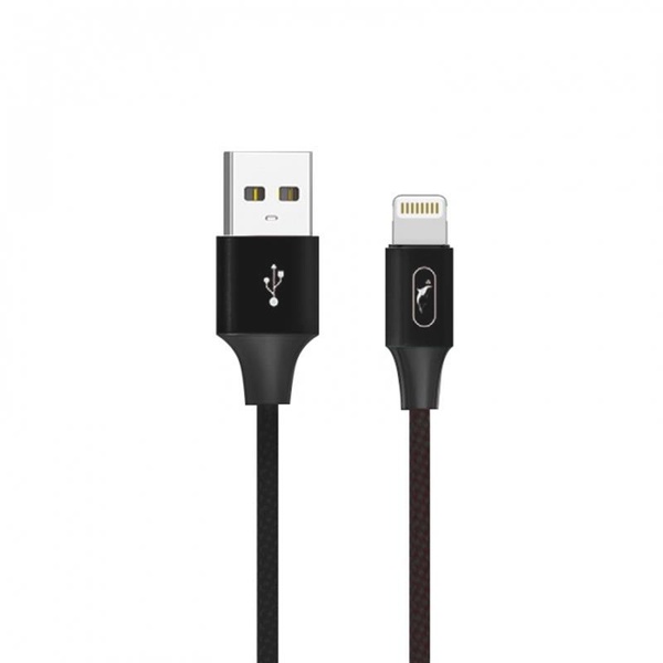 Кабель SkyDolphin S55L Neylon USB - Lightning 1м, Black (USB-000434) USB-000434 фото