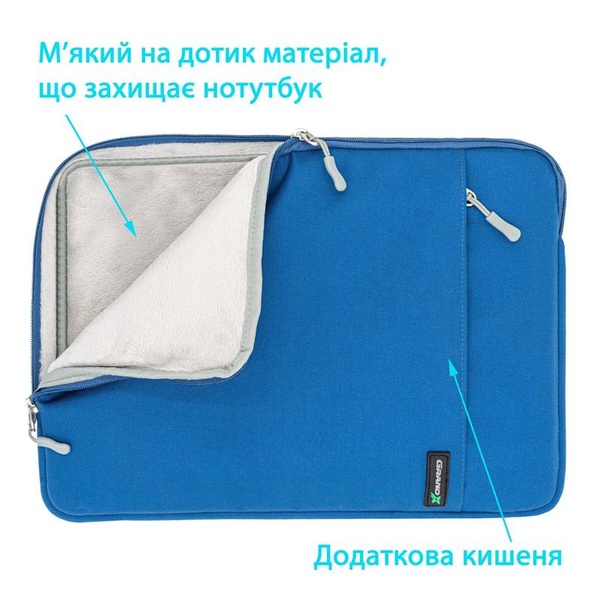 Чохол для ноутбука Grand-X SL-14B 14" Blue SL-14B фото