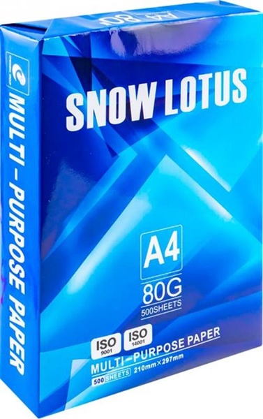 Папір Snow Lotus 80g/m2, A4, 500л, class C, білизна 148% CIE Snow Lotus 80g/m2 A4 500 фото