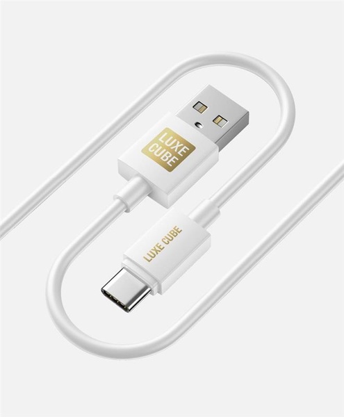 Кабель Luxe Cube USB-USB Type C, 3А, 1м, білий (8889998698469) 8889998698469 фото