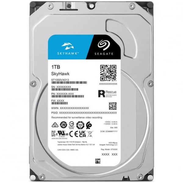 Накопичувач HDD SATA 1.0TB Seagate SkyHawk 5400rpm 256MB (ST1000VX013) ST1000VX013 фото