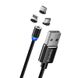 Кабель ColorWay Magnetic USB-Lightning/MicroUSB/USB-C, 2.4А, 1м, Black (CW-CBUU020-BK) CW-CBUU020-BK фото 1