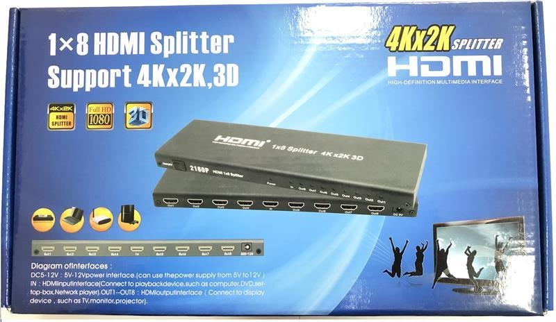 Розгалужувач (спліттер) Atcom (7688) HDMI 8 портів, підтримка UHD 4K AT7688 фото