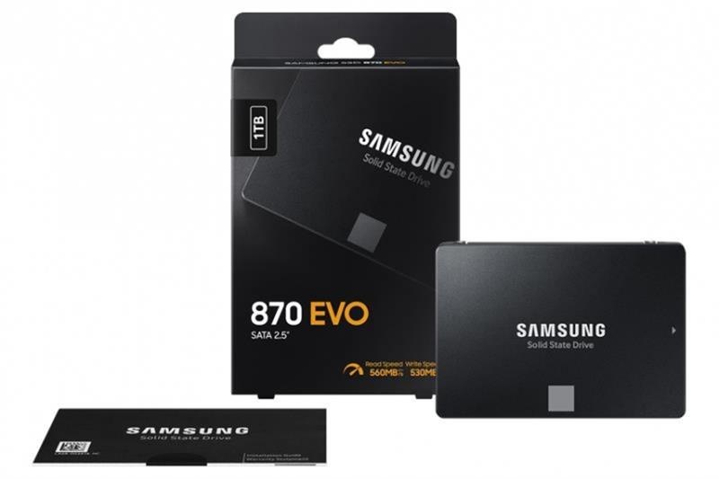 Накопичувач SSD 1TB Samsung 870 EVO 2.5" SATAIII MLC (MZ-77E1T0B/EU) MZ-77E1T0B/EU фото