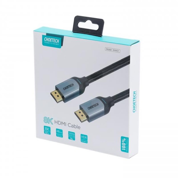 Кабель Choetech HDMI - HDMI V 2.1, (M/M), 2 м, Black (XHH01-BK) XHH01-BK фото