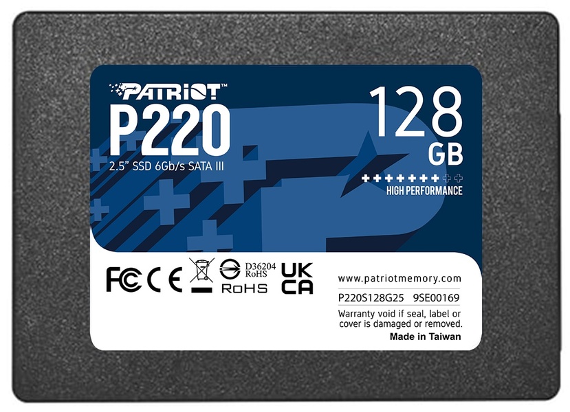 Накопичувач SSD 128GB Patriot P220 2.5" SATAIII TLC (P220S128G25) P220S128G25 фото