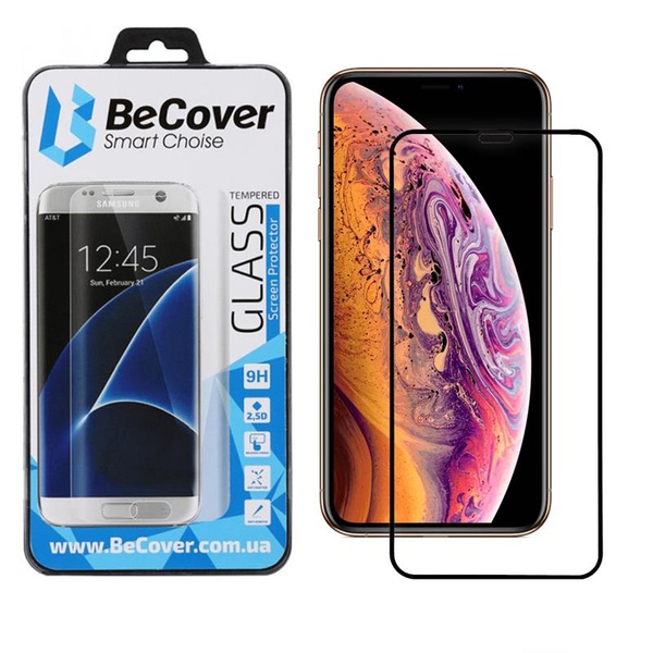 Захисне скло BeCover для Apple iPhone XS Max Black (702623) 702623 фото