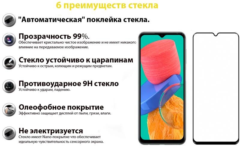 Захисне скло BeCover для Samsung Galaxy M33 SM-M336 Black (707356) 707356 фото