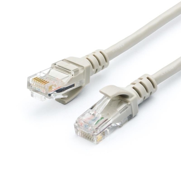 Патч-корд UTP Atcom Geplink Cat.5e, 26AWG, 1 м, сірий (GL8001) GL8001 фото