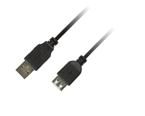 Кабель Piko (1283126474125) USB 2.0 AM-AF, 1.8м, Black 1283126474125 фото