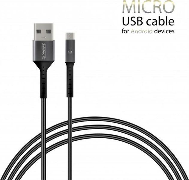 Кабель Intaleo CB0 USB-microUSB 1.2м Black/Grey (1283126495649) 1283126495649 фото