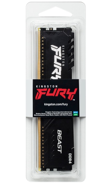 Модуль пам`ятi DDR4 32GB/2666 Kingston Fury Beast Black (KF426C16BB/32) KF426C16BB/32 фото