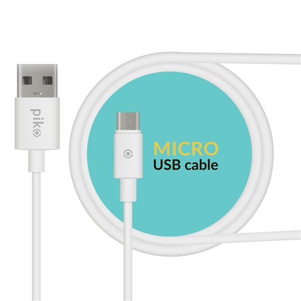 Кабель Piko CB-UM11 USB-microUSB 1.2м White (1283126496172) 1283126496172 фото