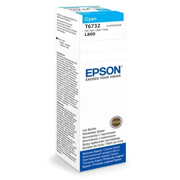 Чорнило EPSON (C13T67324A) для L800 (Cyan) 70 г C13T67324A фото
