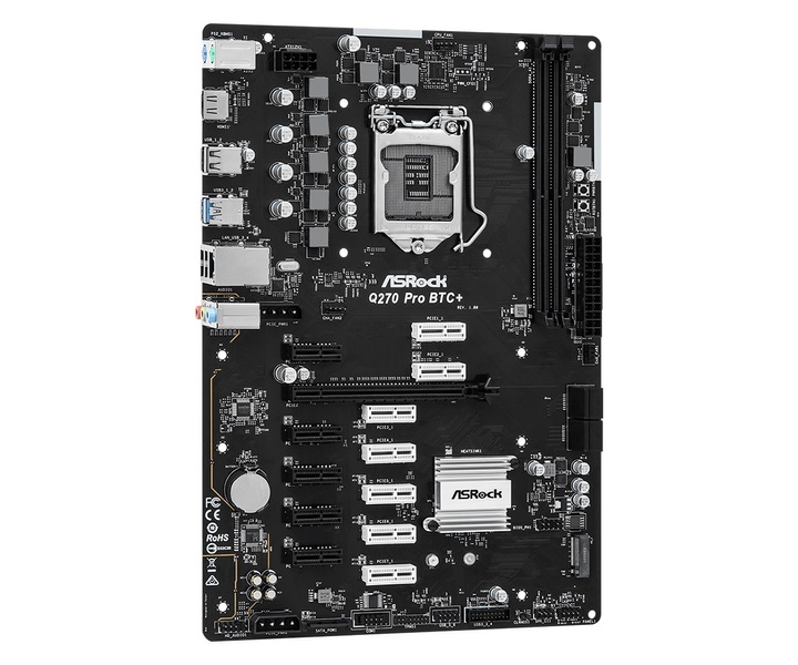 Материнська плата ASRock Q270 PRO BTC+ Socket 1151 Q270 PRO BTC+ фото