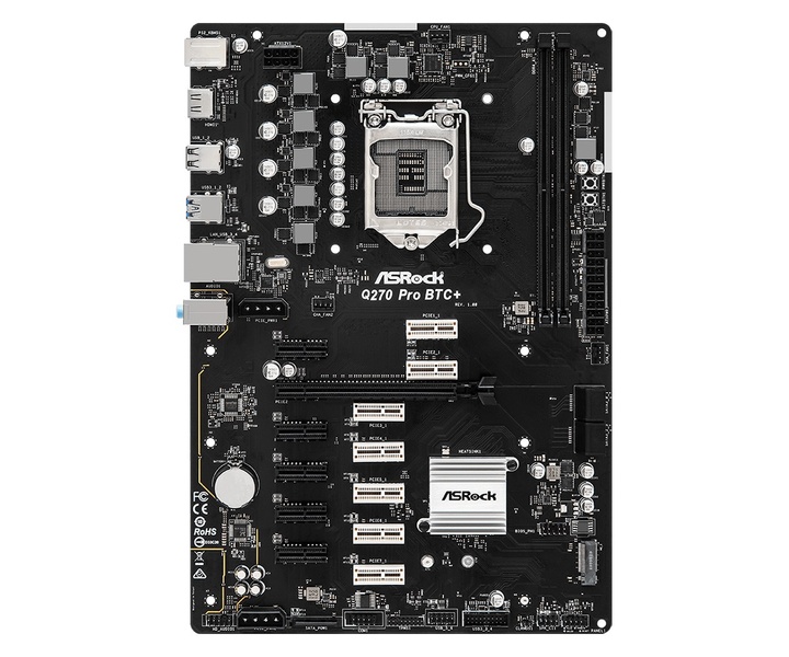 Материнська плата ASRock Q270 PRO BTC+ Socket 1151 Q270 PRO BTC+ фото