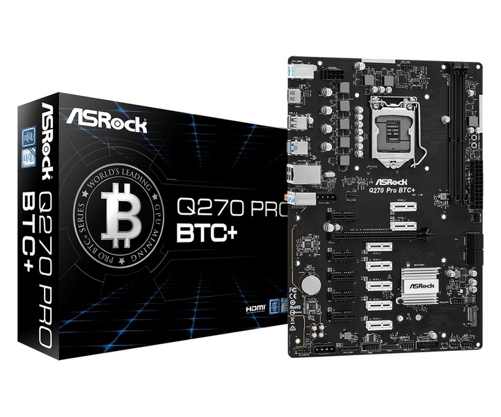 Материнська плата ASRock Q270 PRO BTC+ Socket 1151 Q270 PRO BTC+ фото