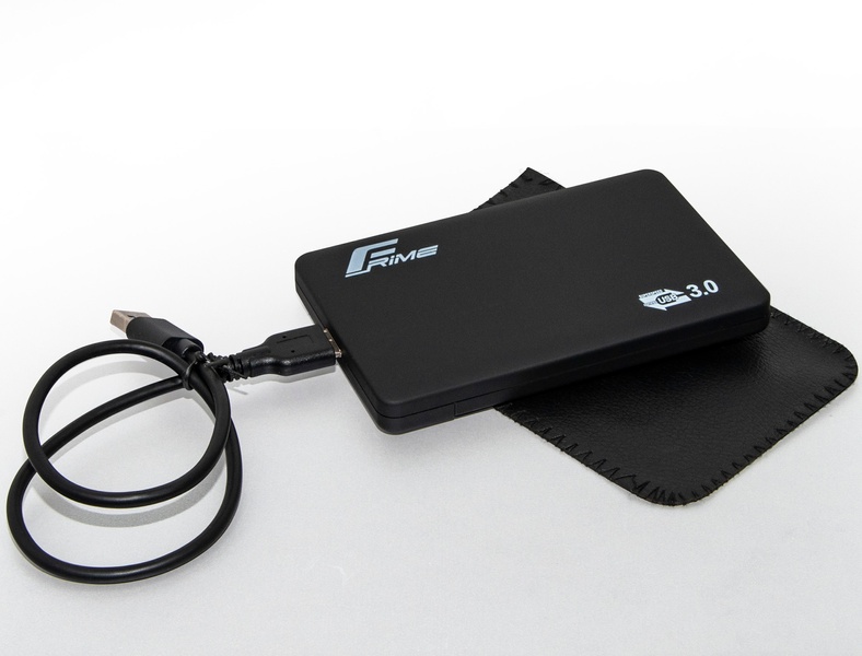 Зовнішня кишеня Frime SATA HDD/SSD 2.5", USB 3.0, Soft touch, Black (FHE30.25U30) FHE30.25U30 фото