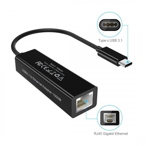 Мережевий адаптер Choetech HUB-R01 USB-C to RJ45 1Gbps HUB-R01 фото