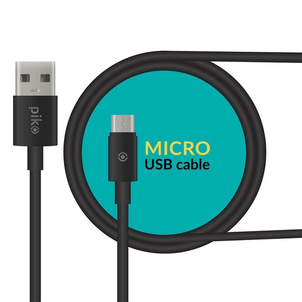 Кабель Piko CB-UM11 USB-microUSB 0.2м Black (1283126493874) 1283126493874 фото