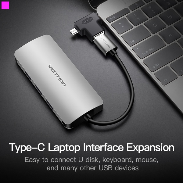 Адаптер Vention USB 3.1 Type-C / USB 3.0 OTG AF / microUSB BM (CDIB0) CDIB0 фото