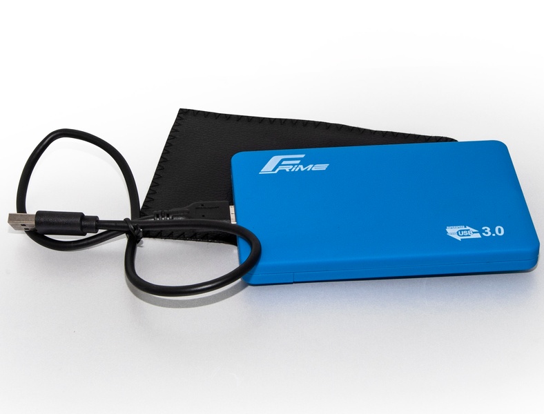 Зовнішня кишеня Frime SATA HDD/SSD 2.5", USB 3.0, Soft touch, Blue (FHE31.25U30) FHE31.25U30 фото