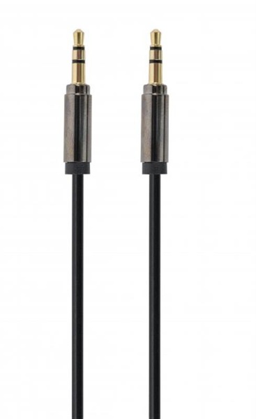 Аудіо-кабель Cablexpert 3.5 мм - 3.5 мм (M/M), 1 м, чорний (CCAPB-444-1M) CCAPB-444-1M фото