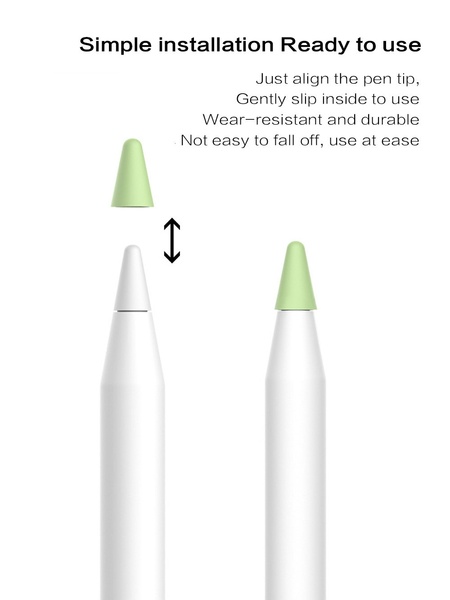 Чохол TPU Goojodoq для наконечника стілус Apple Pencil (1-2 покоління) (8шт) Black (1005001835985075B) 1005001835985075B фото