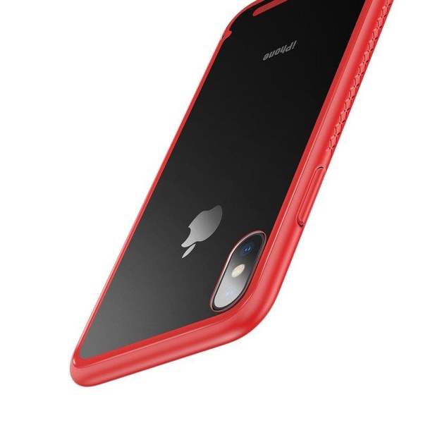 Чохол-накладка Baseus See-through Glass для Apple iPhone X Red (WIAPIPHX-YS09) WIAPIPHX-YS09 фото