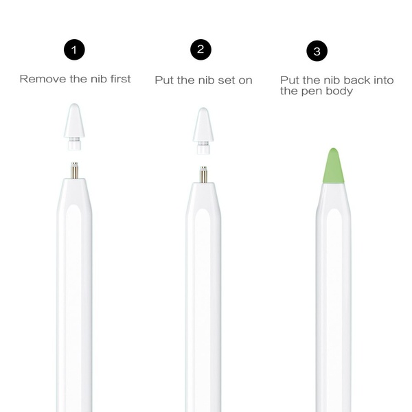 Чохол TPU Goojodoq для наконечника стілус Apple Pencil (1-2 покоління) (8шт) Black (1005001835985075B) 1005001835985075B фото