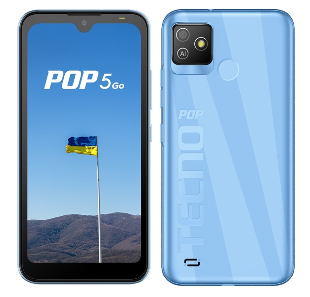 Смартфон Tecno Pop 5 Go (BD1) 1/16GB Dual Sim Diamond Blue (4895180771026) 4895180771026 фото