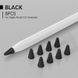 Чохол TPU Goojodoq для наконечника стілус Apple Pencil (1-2 покоління) (8шт) Black (1005001835985075B) 1005001835985075B фото 1