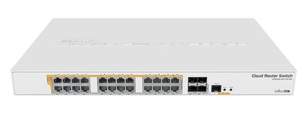 Комутатор MikroTik CRS328-24P-4S+RM (24x1G PoE+, 4xSFP+, 450W max, L3) CRS328-24P-4S+RM фото