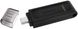 Флеш-накопичувач USB3.2 128GB Type-C Kingston DataTraveler 70 Black (DT70/128GB) DT70/128GB фото 3