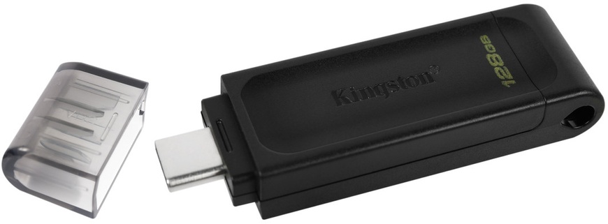 Флеш-накопичувач USB3.2 128GB Type-C Kingston DataTraveler 70 Black (DT70/128GB) DT70/128GB фото